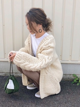 「RED CHOP WORKS（レッドチョップワークス）のアイテム（パンツ）」を使った、Ikumi さん（レディース・167cm）の秋コーディネート