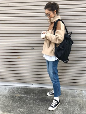 「Add+（アッド）のアイテム」を使った、Ikumi さん（レディース・167cm）の冬コーディネート