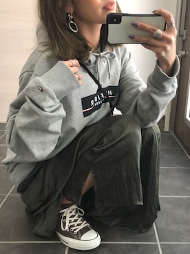 「DONOBAN（ドノバン）のアイテム」を使った、Ikumi さん（レディース・167cm）の春コーディネート