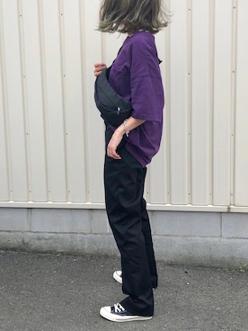 「THE NORTH FACE（ザノースフェイス）のアイテム（ボディバッグ/ウエストポーチ）」を使った、Ikumi さん（レディース・167cm）の春コーディネート