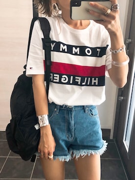 「TOMMY HILFIGER（トミーヒルフィガー）のアイテム」を使った、Ikumi さん（レディース・167cm）の春コーディネート