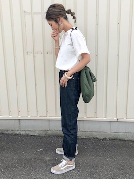 「ハイウエストデニム」｜Ikumi さん（レディース・167cm）の夏コーディネート