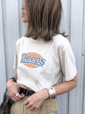 「アイテム（ビーチサンダル）」を使った、Ikumi さん（レディース・167cm）の夏コーディネート