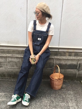 「UNIQLO（ユニクロ）のクルーネックT（半袖）（Tシャツ/カットソー）」を使った、Ikumi さん（レディース・167cm）の夏コーディネート