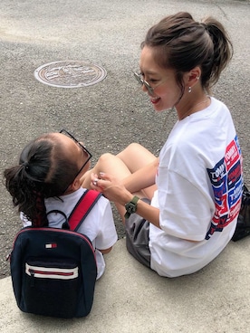 「TOMMY HILFIGER（トミーヒルフィガー）のアイテム」を使った、Ikumi さん（キッズ・110cm）の夏コーディネート