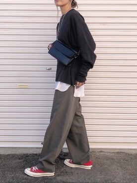 「THE SHINZONE（ザ　シンゾーン）のアイテム（Tシャツ/カットソー）」を使った、Ikumi さん（レディース・167cm）の秋コーディネート