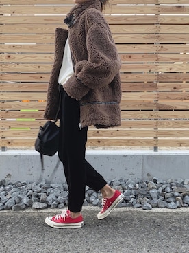 「BARAK（バラク）のアイテム（その他アウター）」を使った、Ikumi さん（レディース・167cm）の冬コーディネート