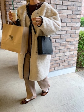 「ハイウエストデニム」｜Ikumi さん（レディース・167cm）の冬コーディネート