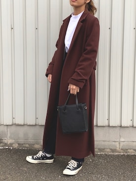 「CASA FLINE（カーサフライン）のアイテム」を使った、Ikumi さん（レディース・167cm）の冬コーディネート