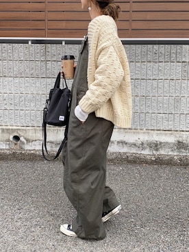 「Drifter（ドリフター）のアイテム」を使った、Ikumi さん（レディース・167cm）の冬コーディネート