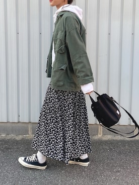 「Drifter（ドリフター）のアイテム」を使った、Ikumi さん（レディース・167cm）の冬コーディネート