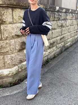 「GERMAN TRAINER（ジャーマントレーナー）のアイテム」を使った、Ikumi さん（レディース・167cm）の春コーディネート