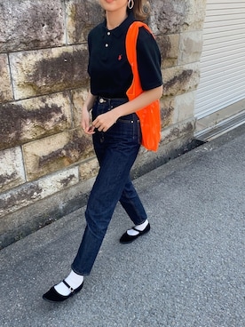 「アイテム（エコバッグ/サブバッグ）」を使った、Ikumi さん（レディース・167cm）の春コーディネート