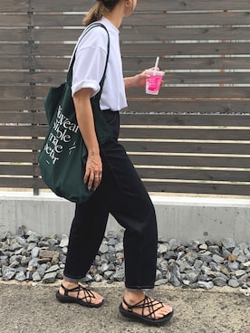 「FREAK'S STORE（フリークスストア）のアイテム（サンダル）」を使った、Ikumi さん（レディース・167cm）の夏コーディネート