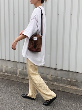 「FREAK'S STORE（フリークスストア）のアイテム（Tシャツ/カットソー）」を使った、Ikumi さん（レディース・167cm）の夏コーディネート