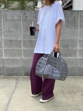 「PUEBCO（プエブコ）のアイテム」を使った、Ikumi さん（レディース・167cm）の夏コーディネート