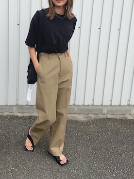 「THE SHINZONE（ザ　シンゾーン）のアイテム（チノパンツ）」を使った、Ikumi さん（レディース・167cm）の夏コーディネート