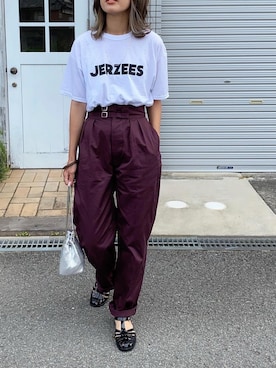 「グルカパンツ」｜Ikumi さん（レディース・167cm）の夏コーディネート