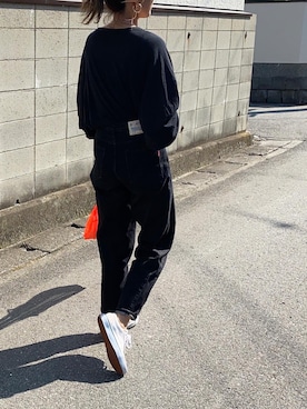 「アイテム（エコバッグ/サブバッグ）」を使った、Ikumi さん（レディース・167cm）の夏コーディネート