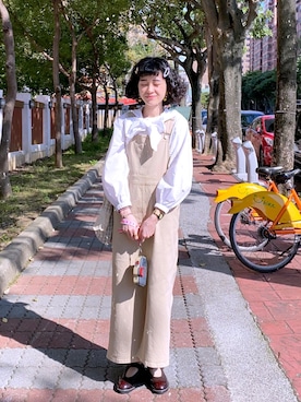 「HARUTA」｜「アイテム（ジャンパースカート）」を使った、チェリー🍒さん（レディース・160cm）の冬コーディネート
