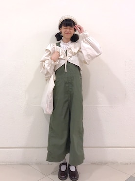 「HARUTA」｜「アイテム（ハンチング/ベレー帽）」を使った、チェリー🍒さん（レディース・160cm）の春コーディネート