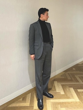 「KASHIYAMA（カシヤマ）のアイテム」を使った、amonさん（メンズ・174cm）の冬コーディネート