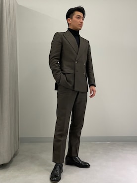 「スーツ」｜amonさん（メンズ・174cm）の冬コーディネート