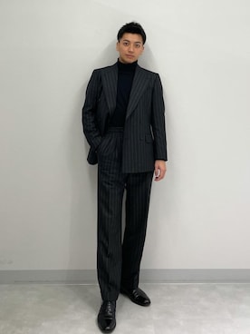 「KASHIYAMA（カシヤマ）のアイテム」を使った、amonさん（メンズ・174cm）の冬コーディネート