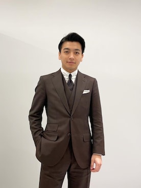 「チョコ色に染まれ」｜amonさん（メンズ・174cm）の冬コーディネート