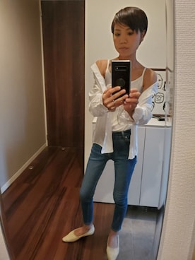 「GOUT COMMUN（グーコミューン）のアイテム」を使った、Asakoさん（レディース・155cm）の夏コーディネート