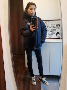 「ザノースフェイス」｜Asakoさん（レディース・155cm）の冬コーディネート