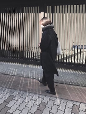 「MUJI」｜「アイテム（その他シューズ）」を使った、w a k a b aさん（レディース・160cm）の冬コーディネート