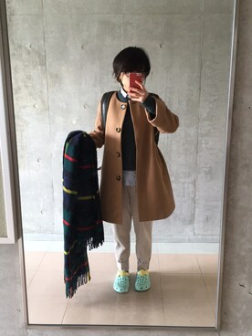 「N.I.B（エヌアイビー）のアイテム（バッグ）」を使った、Ri  Shiwさん（レディース・156cm）の冬コーディネート