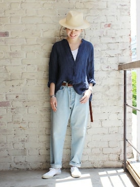 「JOURNAL STANDARD LUXE（ジャーナルスタンダード　ラックス）のアイテム（パンツ）」を使った、A.Kさん（レディース・161cm）の夏コーディネート