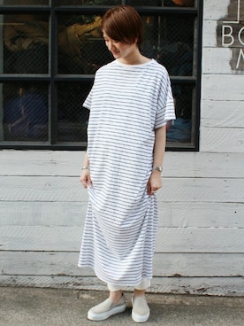 「JOURNAL STANDARD LUXE（ジャーナルスタンダード　ラックス）のアイテム（ワンピース/ドレス）」を使った、A.Kさん（レディース・161cm）の夏コーディネート