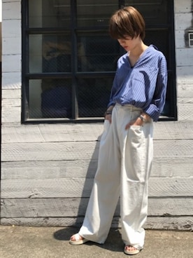 「JOURNAL STANDARD LUXE（ジャーナルスタンダード　ラックス）のアイテム（パンツ）」を使った、A.Kさん（レディース・161cm）の夏コーディネート