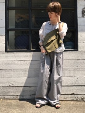 「JOURNAL STANDARD LUXE（ジャーナルスタンダード　ラックス）のアイテム（パンツ）」を使った、A.Kさん（レディース・161cm）の夏コーディネート