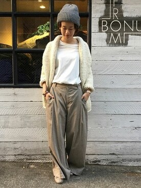 「JOURNAL STANDARD LUXE（ジャーナルスタンダード　ラックス）のアイテム（パンツ）」を使った、A.Kさん（レディース・161cm）の秋コーディネート