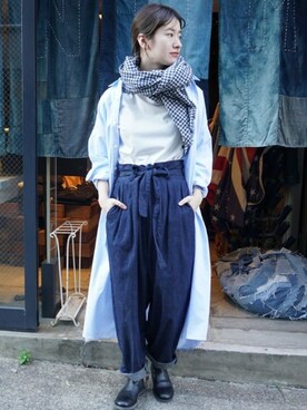 「JOURNAL STANDARD LUXE（ジャーナルスタンダード　ラックス）のアイテム（パンツ）」を使った、A.Kさん（レディース・161cm）の冬コーディネート