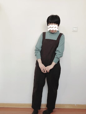 「Sunny clouds（サニークラウズ）のアイテム（サロペット/オーバーオール）」を使った、Luluさん（レディース・160cm）の秋コーディネート