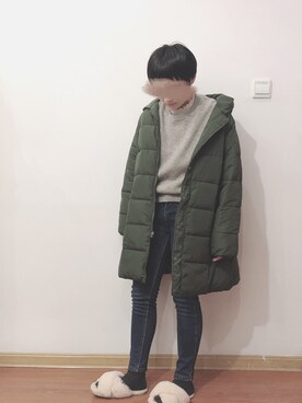 「SM2（エスエムツー）のアイテム（モッズコート）」を使った、Luluさん（レディース・160cm）の冬コーディネート
