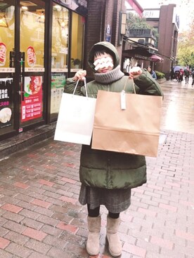 「SM2（エスエムツー）のアイテム（モッズコート）」を使った、Luluさん（レディース・160cm）の冬コーディネート