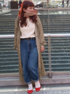 「カメラ女子」｜「アイテム（腕時計）」を使った、はるさん（レディース・156cm）の春コーディネート
