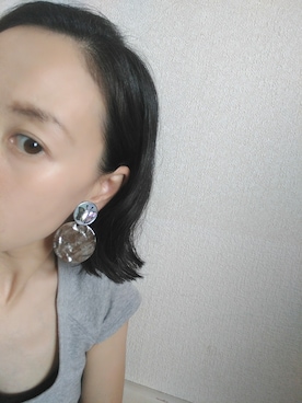 「nityのアイテム（ピアス（両耳用）、シルバー系）」を使った、hiroさん（レディース・152cm）の夏コーディネート