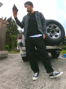 「DANTON（ダントン）の【DANTON】イージー ペインターパンツ GAT MEN（その他パンツ）」を使った、*ryotagonia.さん（メンズ・168cm）の春コーディネート