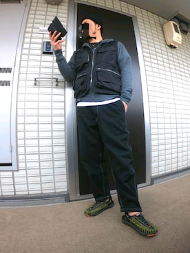 「DANTON（ダントン）の【DANTON】イージー ペインターパンツ GAT MEN（その他パンツ）」を使った、*ryotagonia.さん（メンズ・168cm）の春コーディネート