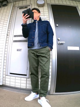 「デンハム」｜「アイテム（パンツ）」を使った、*ryotagonia.さん（メンズ・168cm）の春コーディネート