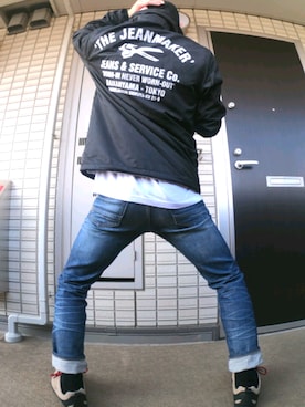 「デンハム」｜「アイテム（パンツ）」を使った、*ryotagonia.さん（メンズ・168cm）の春コーディネート