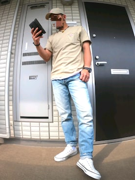 「デンハム」｜「アイテム（パンツ）」を使った、*ryotagonia.さん（メンズ・168cm）の夏コーディネート