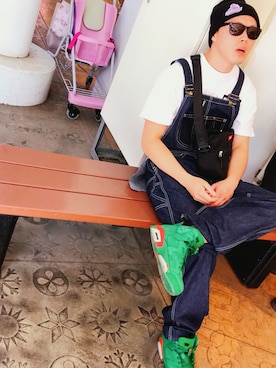 「CHUMS（チャムス）のアイテム（サロペット/オーバーオール）」を使った、Keisuke Satoさん（メンズ・175cm）の秋コーディネート
